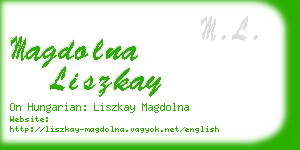 magdolna liszkay business card